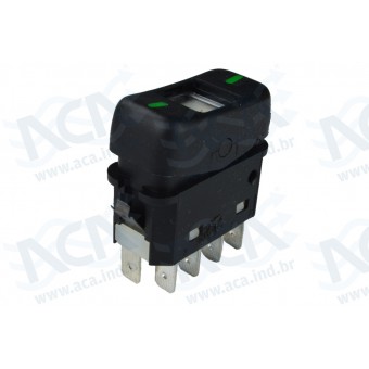 INTERRUPTOR DE TECLA 2 POSICAO 24V 8 TER MBZ CAMINHAO/ONIBUS/MARCOPOLO/VOLARE 88/2012 KOSTAL 3931064