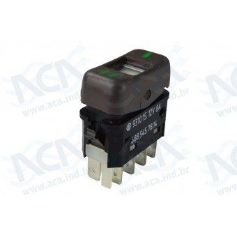 INTERRUPTOR DE TECLA 2 POSICAO 12V 5 TER MBZ CAMINHAO/ONIBUS 1988/2012 KOSTAL 3931015