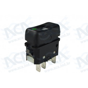 INTERRUPTOR DE TECLA 1 POSICAO 24V 4 TER MBZ CAMINHAO/ONIBUS 1988/2012 KOSTAL 3931014
