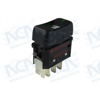 INTERRUPTOR DE TECLA 1 POSICAO 24V 6 TER MBZ CAMINHAO/ONIBUS/MARCOPOLO/VOLARE 88/2012 KOSTAL 3931013