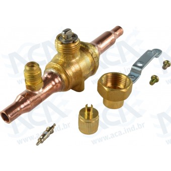 VALVULA ESFERICA GLOBO ALAVANCA 1/4 SAE MACHO X1/4 SAE FEMEA RETA - ELGIN