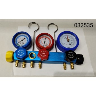 MANGUEIRA P/MANOMETRO 3 MANIFOLD R134 VR/AZ/AM 2,0M 600>3000PSI ACA TOOLS