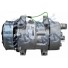 COMPR SANDEN SE7H15 119MM 24V 8PK UNIV PARAFUSO PASSANTE SAIDA TRAS ALTA - Imagem: 1