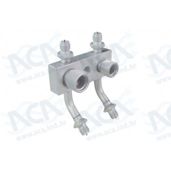 ADAPT COMPR 7H15 FLEX SAIDA TRAS OR + 4 VALV SCHRA (2 P/ CIMA-2 P/ BAIXO 45 GRAUS)