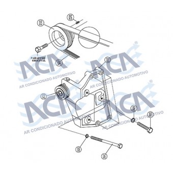 KIT COMPR VW GOL 1.0 16V S/DH (9045) ACA (FI)