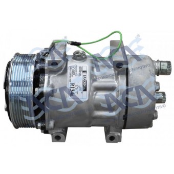 COMPR SANDEN SE7H15 119MM 24V 8PK UNIV PARAFUSO PASSANTE SAIDA TRAS ALTA