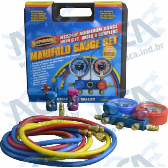 MANOMETRO GAS R1234YF ALUM SUPERCOOL COMPLETO