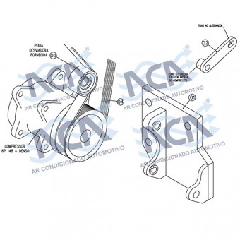 KIT COMPR VW GOL 1.8/2.0 C/DH 377260881 2000 6P