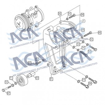 KIT COMPR VW FOX 1.0 / 1.6 S/DH  SD7B10