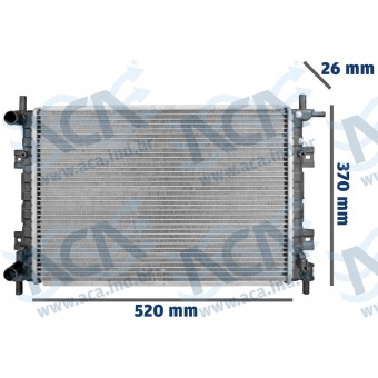 RADIADOR DE AGUA FORD FIESTA/COURIER 1999>2004 KA 1.0/1.6 2008>2012 C/AR-S/AR DELPHI RA20221