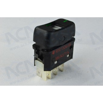 INTERRUPTOR DE TECLA 1 POSICAO 24V 6 TER MBZ CAMINHAO/ONIBUS/MARCOPOLO/VOLARE 88/2012 KOSTAL 3931013