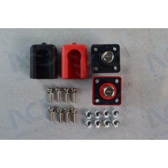 TERMINAL P/ BATERIA ROSCA DUPLA 100A PAR - POSITIVO + NEGATIVO