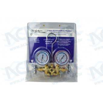 MANOMETRO GAS R-134A LATAO ACA TOOLS C/VISOR IMP MANGUEIRA DE 1.80