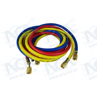MANGUEIRA P/MANOMETRO R134 VR/AZ/AM 2,0M 600>3000PSI ACA TOOLS