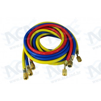 MANGUEIRA P/MANOMETRO R134 VR/AZ/AM 3,0M 600>3000PSI ACA TOOLS