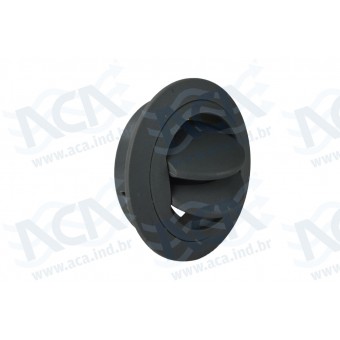 DIFUSOR DE AR REDONDO PQ CINZA DIAM 60MM C/ANEL - ABAULADO