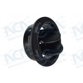 DIFUSOR DE AR REDONDO GR PRETO C/ANEL 71MM - FACE CHATA