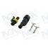 CJ CONECTOR MACHO/FEMEA 1 VIA PRETO SELADO C/TERM - IMP - Imagem: 2