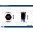 TECLA AC RED 12V TOUCH S/CHIC (LED AMBAR) - Imagem: 5