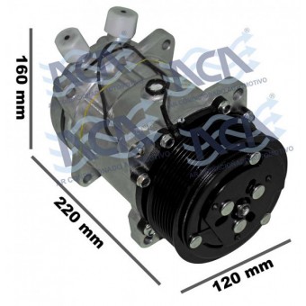 COMPR DENSO SD7H15 119MM 8PK 12V 8 OREL SAIDA P/CIMA UNIV