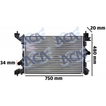 RADIADOR DE AGUA GM COBALT/ONIX/PRISMA/SPIN 1.0/1.4/1.8 12/16 C/S AR CAMBIO MANUAL DENSO