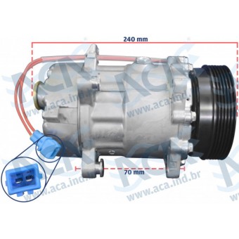 COMPR MOD SANDEN SD7V16 GOLF/AUDI A3/PASSAT/POLO 95>01 IMP