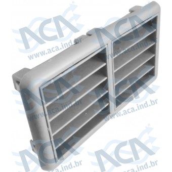 GRELHA DE RECIRCULO RETANGULAR 164X87MM PLAST CINZA