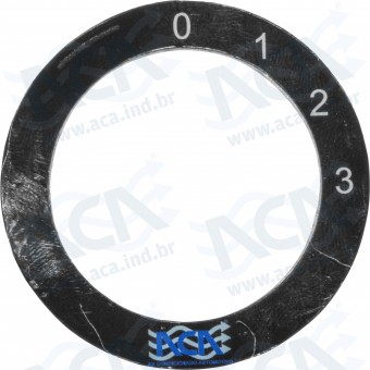 ADESIVO ALOJAMENTO CHAVE 3 POSICOES - (3D) - COM FURO E 123 VELOC