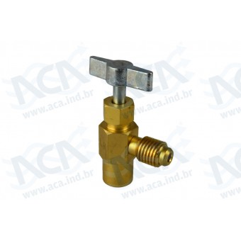 ADAPT P/BUTIJAO DE GAS R134 1/2 ACM EX 1/4 C/ VALV DE FECHAMENTO