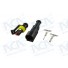 CJ CONECTOR MACHO/FEMEA 1 VIA PRETO SELADO C/TERM - IMP - Imagem: 1