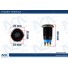 TECLA AC RED 12V TOUCH S/CHIC (LED VERDE) - Imagem: 5
